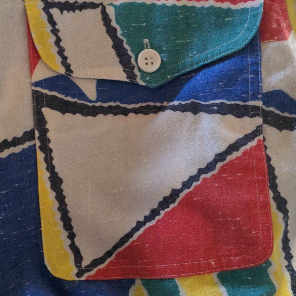 Lady Arrow vintage Rainbow abstract print top - Picture 6 of 6